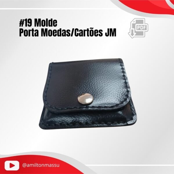 Porta Moedas-Cartões JM #19 Molde em PDF