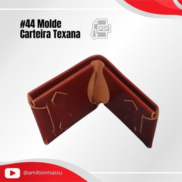 Carteira Texana #44 Molde em PDF