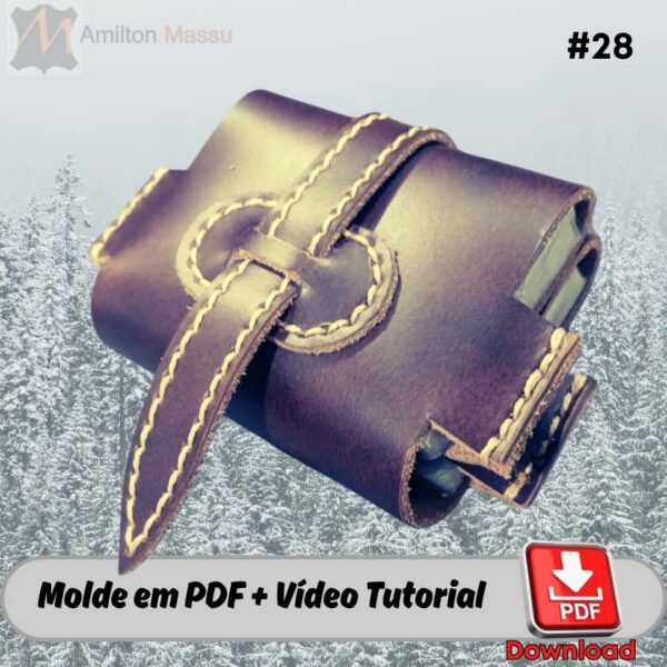 Porta Baralhos Flip #28 Molde em PDF