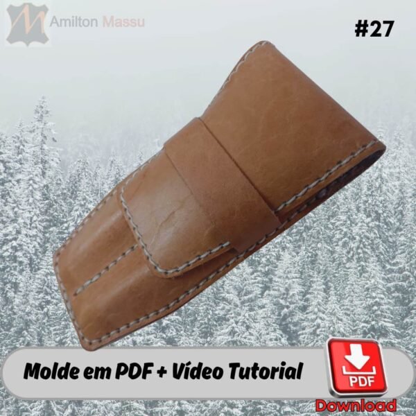 Porta Canetas Duplo #27 Molde em PDF