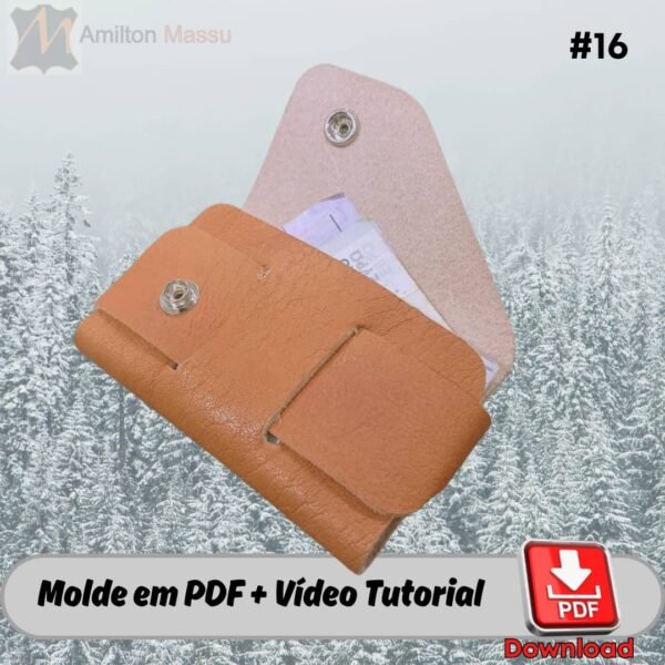 Porta Cartões-Carteira San Antonio #16 Molde em PDF