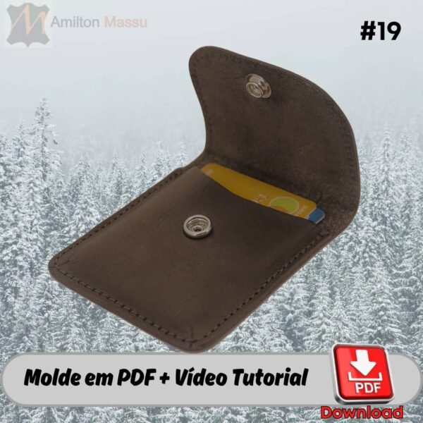 Porta Moedas-Cartões JM #19 Molde em PDF