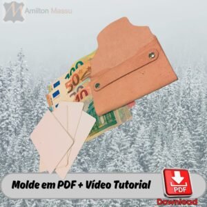 Carteira Envelope com Porta Cartões  #42 Molde em PDF