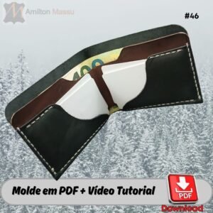 Carteira Minimalista Modelo Aviador molde em pdf